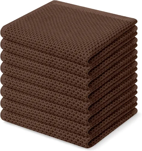 Miniatura 83 de Homaxy Paños de cocina de 100% algodón con tejido de gofre, ultra suaves, absorbentes, de secado rápido, 12 x 12 pulgadas, paquete de 6, amarillo