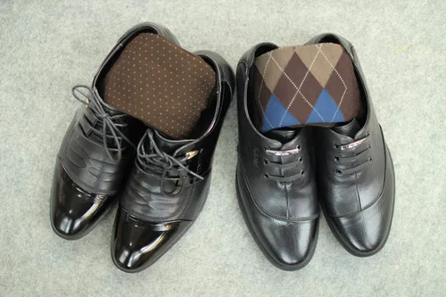 Miniatura 4 de Feetalk Calcetines de vestir modales para hombre, calcetines de algodón casuales con patrón resistente al olor
