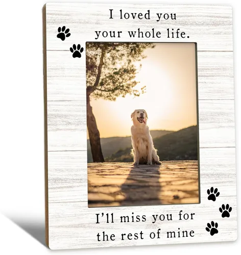 Miniatura 12 de Marco de fotos de 5 x 7 pulgadas para regalo conmemorativo de gatos, marco de fotos de condolencias de mascotas, regalos conmemorativos de gatos por