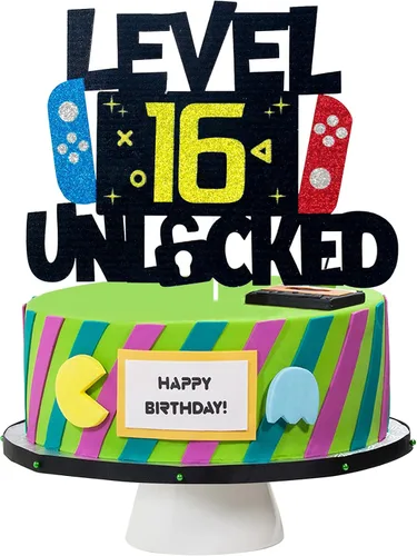 Miniatura 16 de Decoración para pastel de videojuegos desbloqueada de nivel 9 – Nivel 9 desbloqueado impresionante 2013 decoración de pastel de cumpleaños