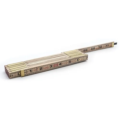 Miniatura 3 de Crescent Lufkin - Regla de madera, extractor de latón de 6 pies, negro, marrón - X46SLN