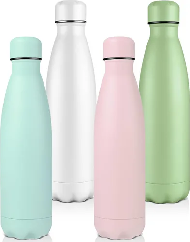 Miniatura 15 de Volhoply Botellas de agua aisladas de 25 onzas, paquete de 1/2/4, termo de acero inoxidable de doble pared que mantiene el frío y el calor, botella