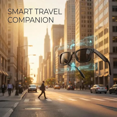 Miniatura 8 de NEXLENZ Gafas Inteligentes con Cámara–8MP Foto y Video Manos Libres, Traducción en Vivo, Reconocimiento de IA con Retroalimentación de Voz, Audio