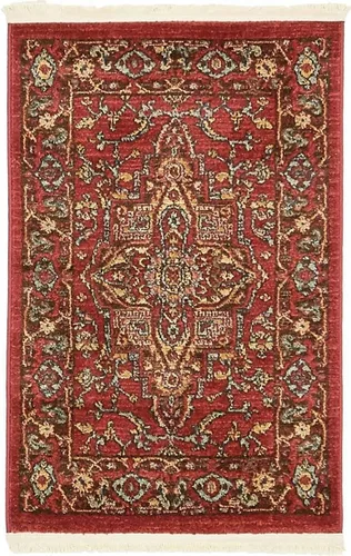 Miniatura 11 de Unique Loom Sahand Collection - Alfombra de área Ardashir (2' 2" x 3' 1", rectangular, rojo/azul claro)