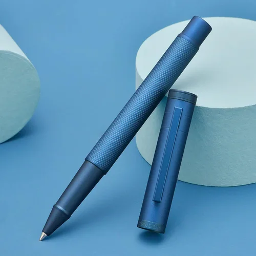 Miniatura 4 de Hongdian Bolígrafo Rollerball Bosque Azul Oscuro con Repuesto de Tinta Negra Schmidt, Diseño Clásico con Estuche de Metal para Firma de Negocios