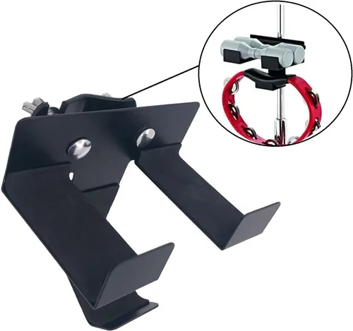 Miniatura 2 de Soporte de micrófono de percusión Mini estante para panderetas y agitadores Soporte de micrófono para abrazaderas en cualquier micrófono común