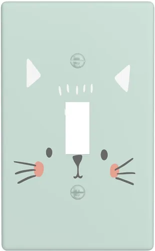 Miniatura 48 de Cubierta de interruptor de luz dúplex de elefante de dibujos animados de 1 banda, cubiertas de enchufe, placa frontal decorativa para receptáculo
