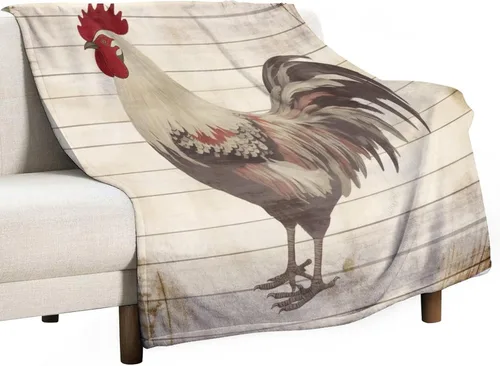 Miniatura 51 de Manta de gallos orgánica de forro polar de pollo de 30 x 40 pulgadas, manta de franela para sofá, cama para adultos, niños, adolescentes, regalo