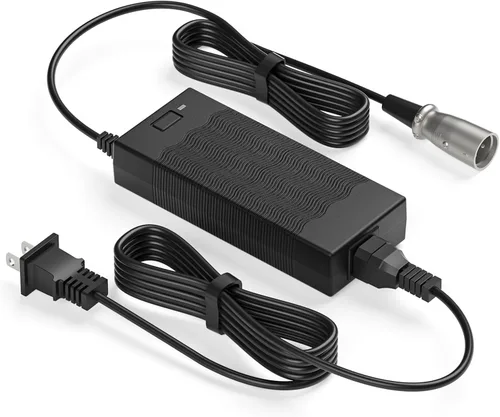 Cargador de batería con conector XLR macho de 3 pines de 24 V 5 A, compatible con silla eléctrica Jazzy, scooter de movilidad del orgullo,