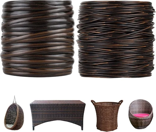 Kit de reparación de mimbre para muebles de patio, material sintético de ratán para juegos de sillas de patio, tejido y reemplazo, muebles de patio