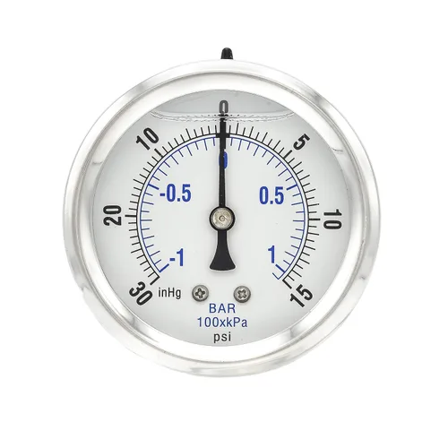 Miniatura 7 de PIC Gauges PRO-204L-254G Medidor de presión industrial relleno de glicerina con brida frontal con carcasa SS, internos de latón, lente de plástico