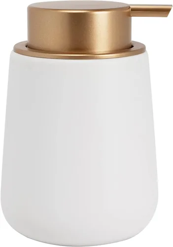 Dispensador de jabón de cerámica con bomba fácil de prensar, dispensador de líquido de loción de manos para champú, baño, cocina, 12 onzas