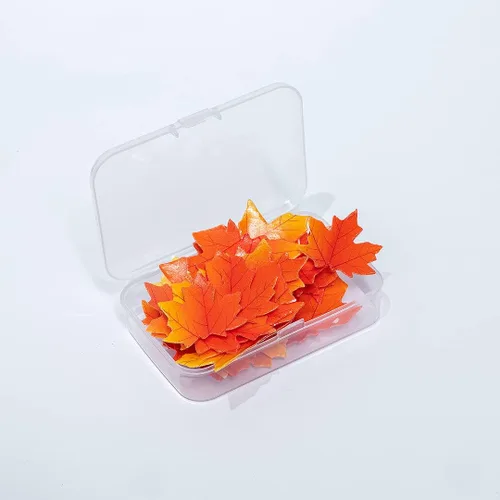 Miniatura 4 de Hojas de otoño comestibles doradas, 90 piezas para cupcakes, hojas de arce de otoño, oblea, papel de arroz, decoración de alimentos, mezcla de 2