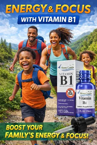 Miniatura 6 de HoneyCombs Gotas de vitamina B2 (riboflavina) - 1 onza líquida + gotas de vitamina B1 (tiamina) - 1 onza líquida