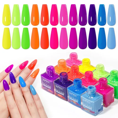 Miniatura 11 de Juego de esmaltes de uñas de 12 colores, secado rápido, esmalte de uñas natural natural rosa nude sin gel, esmalte de uñas de secado rápido