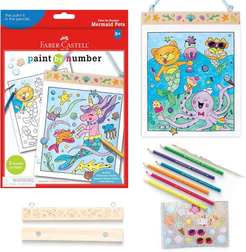 Miniatura 7 de Faber-Castell Paint by Number Sweets - Pintura de acuarela para niños por números, manualidades para edades de 6 a 8 años en adelante