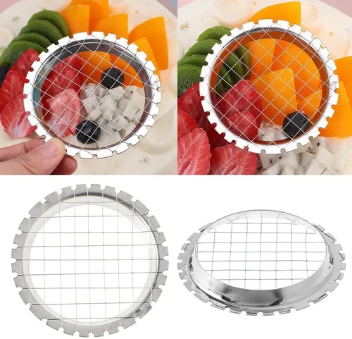 Miniatura 4 de Cortador de alimentos de acero inoxidable - Cortador de huevos, cortador de cubos de frutas, ensalada y tomate para huevos duros y papas