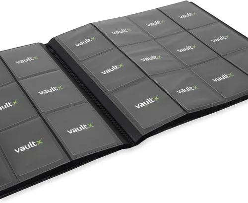Miniatura 6 de Vault X Carpeta estándar de 12 bolsillos, con capacidad para 480 tarjetas intercambiables en 20 páginas de carga lateral (negro)