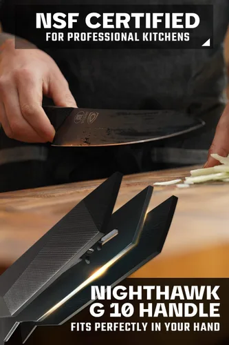 Miniatura 5 de Dalstrong Cuchillo de chef - 8 pulgadas - Serie Shadow Black - Revestimiento de nitruro de titanio negro - Cuchillo de cocina ultra afilado - Acero