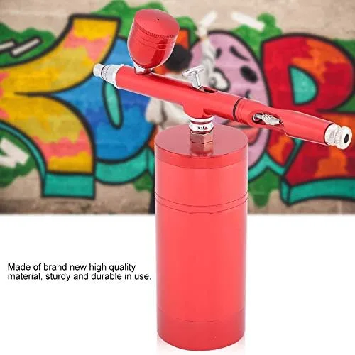 Miniatura 5 de Kit de compresor de aire con mini aerógrafo, boquilla de doble acción multiusos de 0.012 in, pistola pulverizadora de pintura con capacidad de 7 CC