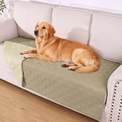 Miniatura 91 de hyha Manta impermeable para perros, manta reversible para cama de mascotas, funda suave para sofá/sillón lavable para perros, fundas impermeables
