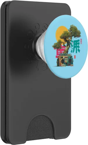 Miniatura 7 de Retro Boombox Cassette Player PopSockets Adhesive PopGrip