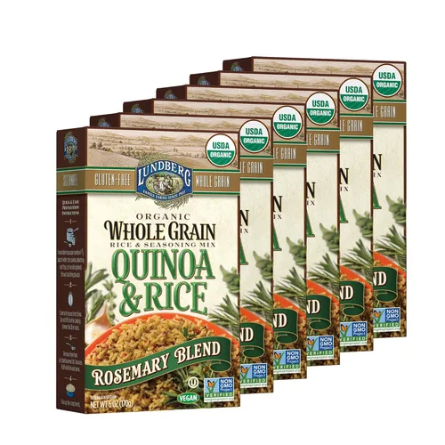 Miniatura 16 de Lundberg Family Farms - Arroz orgánico de grano entero y arroz silvestre, ajo y albahaca, guarnición, básico de despensa, 100% grano entero, sin