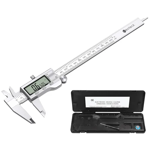 Miniatura 7 de Neoteck calibrador digital de 4 pulgadas/100 mm, calibradores electrónicos de acero inoxidable, herramienta de medición con conversión