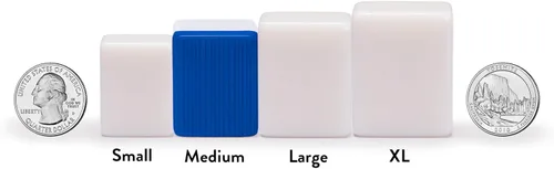 Miniatura 9 de Yellow Mountain Imports "Set de Mahjong Chino Real Azul con 146 Azulejos Medianos y Estuche de Vinilo Azul — Solo para Juego al Estilo Chino Índigo