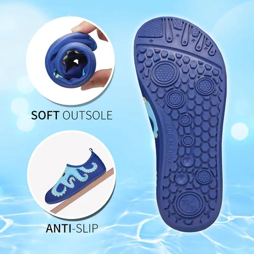 Miniatura 3 de ATHMILE Zapatos de agua para niños y niñas, de secado rápido, calcetines acuáticos antideslizantes para playa, natación, piscina, deportes al aire