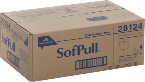 Miniatura 13 de Georgia-Pacific SofPull Centerpull - Toalla de papel prémium de capacidad regular, color blanco, 28124, 324 hojas por rollo, 6 rollos por caja