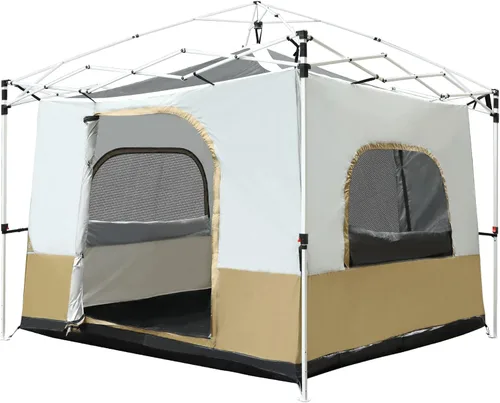 Miniatura 14 de REDCAMP Tienda de Campaña con Toldo para Tienda de Toldo Desplegable, Tienda Interior Convierte Toldo de Patas Rectas de 10'x10' o 10'x20' en Tienda