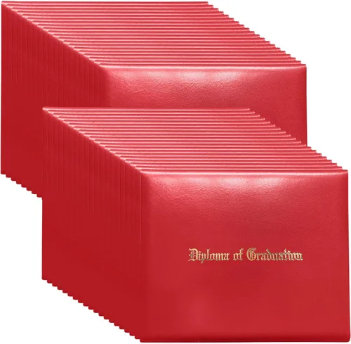 Miniatura 19 de Happy Secret Soporte para diploma impreso para certificado de 8.5 x 11 pulgadas, cubierta de graduación con piel lisa, color rojo, paquete de 1