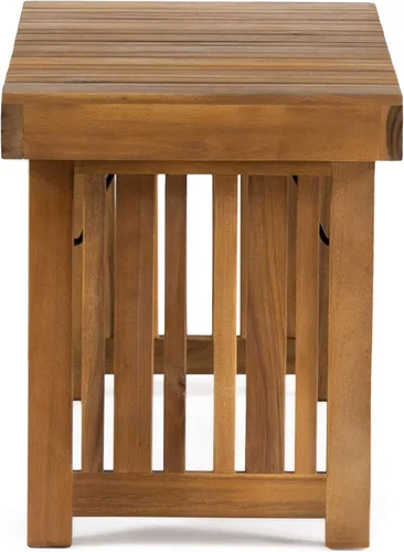 Miniatura 8 de Christopher Knight Home Hilton. Mesa auxiliar plegable de madera de acacia para exteriores, acabado en teca Acabado teca