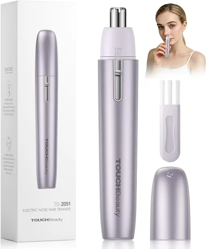 TOUCHBeauty Recortadora eléctrica de pelo de nariz – Recortadora de pelo de nariz con punta redonda, sin dolor, sin tirones, con cuchillas