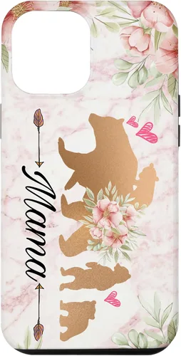 Miniatura 25 de iPhone 15 Plus Mama Bear & Cubs Design Phone Grip para mamá - Funda para 3 niños