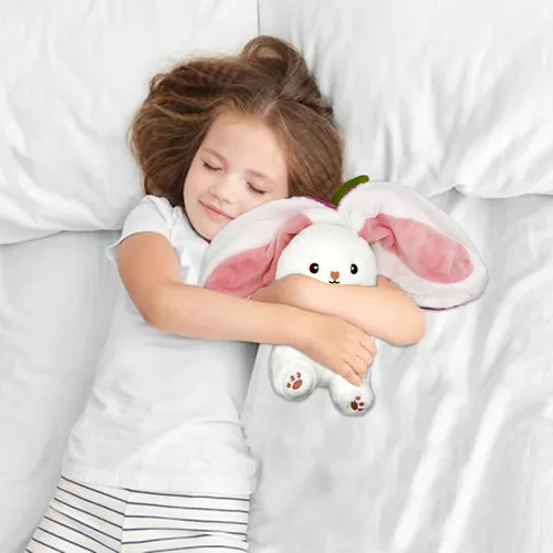 Miniatura 3 de YOUBLEK Conejo de peluche, conejo de zanahorra reversible de peluche con cremallera, lindo conejo suave, juguetes de conejo, almohada para niños