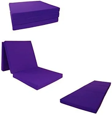 D&D Futon Furniture Cama de espuma plegable Shikibuton púrpura de 75 x 27 x 3, 1.8 libras de alta densidad, alfombrilla plegable para suelo
