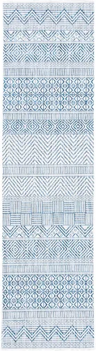 Miniatura 30 de SAFAVIEH Alfombra lavable para exteriores, colección Courtyard de 2.3 x 16 pies, color negro y gris, no desprende pelusa y de fácil limpieza, ideal