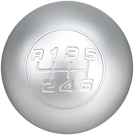 Miniatura 8 de Perilla de palanca de cambios manual para coche de 6 velocidades, palanca de cambios, bola de mano para Alfa Romeo Giulietta 2010-On (plata)