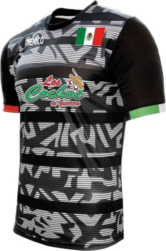 Miniatura 2 de Jersey México Los Cochos de Guerrero 100% Poliéster NegroGris_Hecho en México