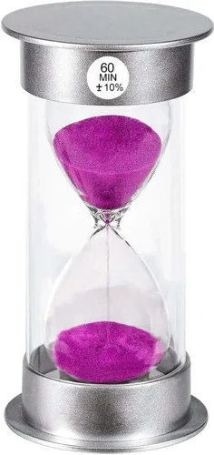 Miniatura 8 de Temporizador de arena de 1 minuto, reloj de arena de plástico de 1 minuto, reloj de arena pequeño de un minuto, temporizador de cristal de arena Azul