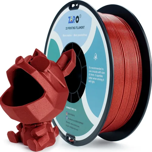 Miniatura 34 de ZIRO - Filamento para impresora 3D, 1.75mm de polilactida brillante con destellos, Serie Camaleón, efecto brillante con destellos, carrete de 1kg