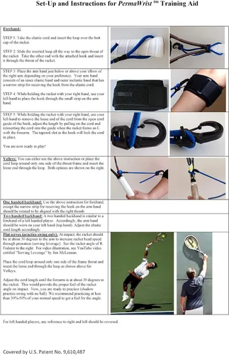 Miniatura 3 de PermaWrist Entrenador de muñeca para golpe de tenis, ayuda para derechazos, reveces, voleas y saques