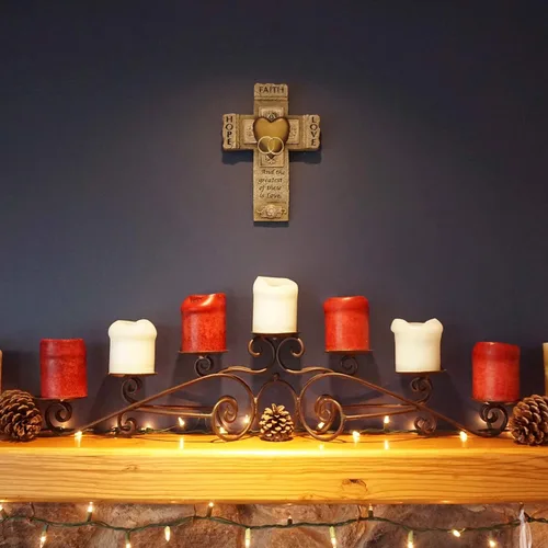 Miniatura 6 de Abbey & CA Gift - Cruz de pared para matrimonio de fe, esperanza y amor, regalo para parejas, matrimonios, compromisos y renovación de votos, cruces