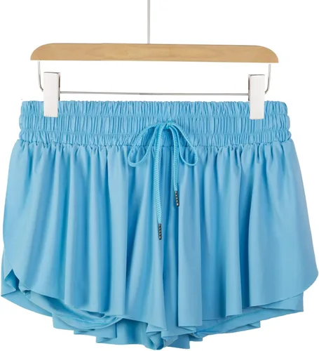 Miniatura 139 de Blaosn Pantalones cortos atléticos fluidos para mujer, gimnasio, yoga, entrenamiento, correr, pantalones cortos de tenis, falda falda linda, ropa