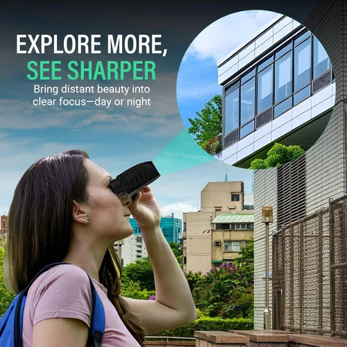 Miniatura 4 de Binocular compacto de 12 x 25 para adultos, niños Travel Case, Long Distance View, Low Light Clear Vision, Waterproof, Hunting, Birdwatching