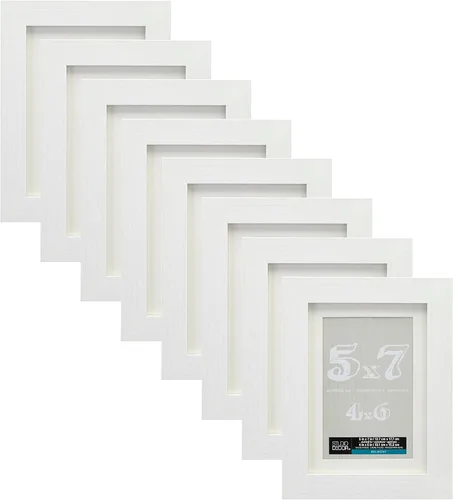 Miniatura 12 de Studio Decor Belmont portarretratos negro de 5 x 7 pulgadas con paspartú de 4 x 6 pulgadas, accesorios para colgar prefijados, pantalla horizontal