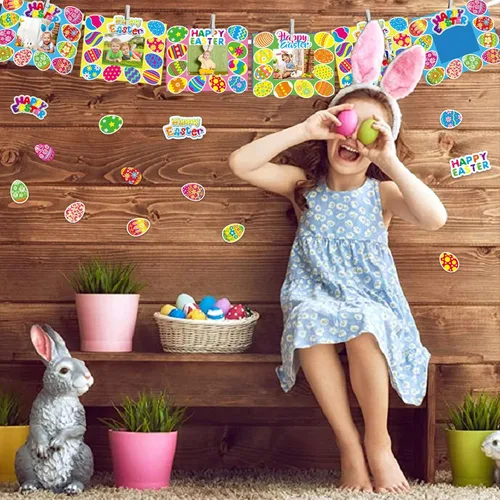 Miniatura 7 de chiazllta Paquete de 24 kits de manualidades de Pascua para niños, marco de fotos, manualidades, primavera, Pascua, actividades artísticas, hogar