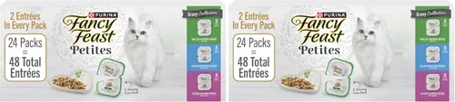 Miniatura 10 de Purina Fancy Feast Gourmet - Paquete variado de alimentos húmedos para gatos, colección Petites Gravy, tinas separables, 48 porciones